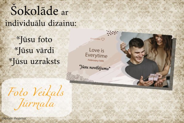 Personalizēta šokolāde ar tavu foto un tekstu #01